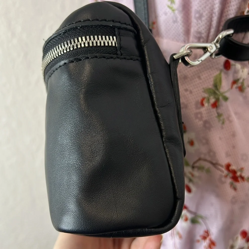 Gianni Chiarini Black Leather Small Crossbody Bag